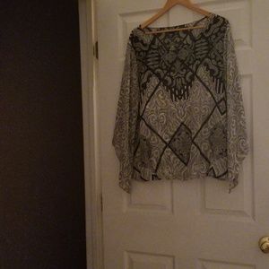 ALFANI Sheer Blouse with Attached Camisole